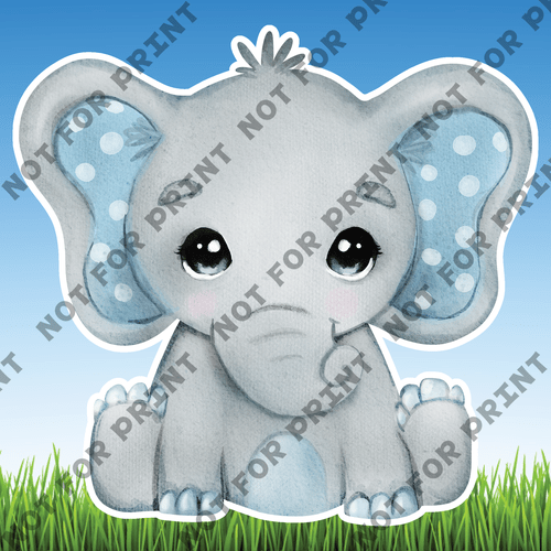 ACME Yard Cards Baby Boy Elephant Watercolor Collection I #003