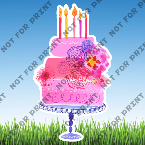 ACME Yard Cards Birthday Cakes and Candles #003