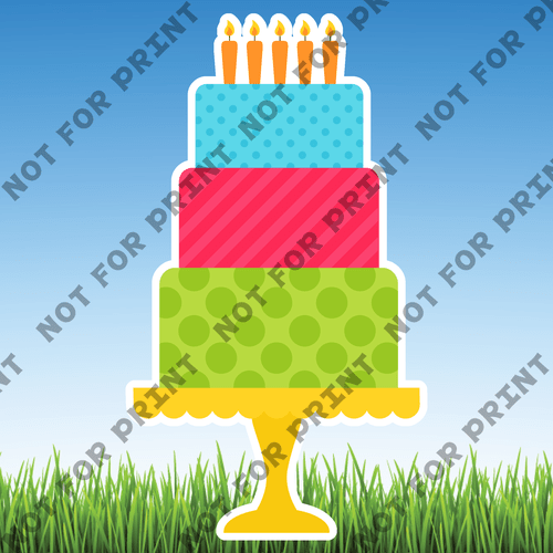 ACME Yard Cards Bright Pastels Birthday Theme #012