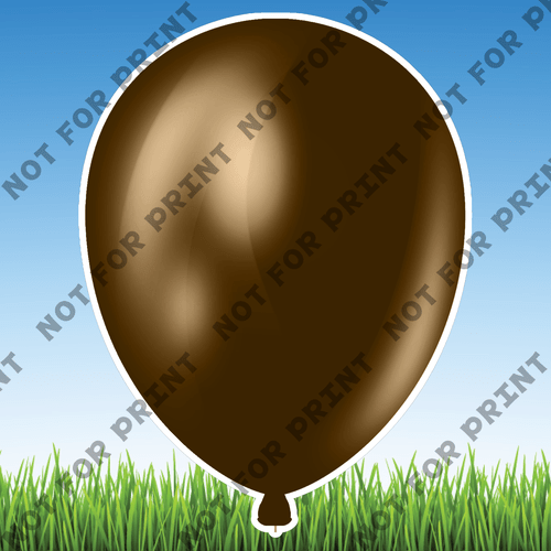 ACME Yard Cards Burgundy & Gold Balloons #008