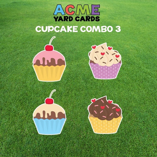 ACME Yard Cards Combo 3 Cupcakes