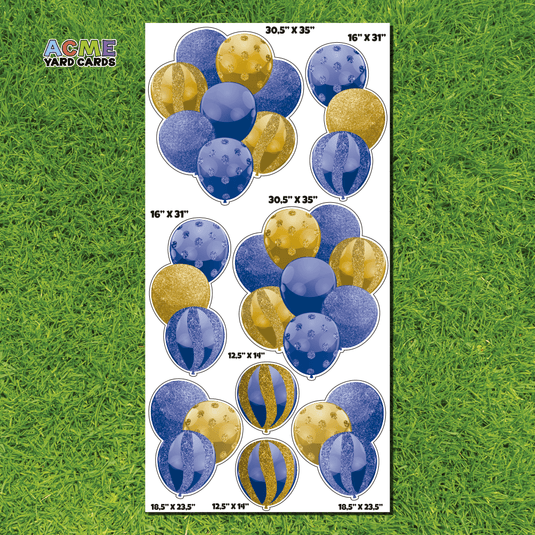 ACME Yard Cards Full Sheet - Balloons - Bundles in Navy Blue