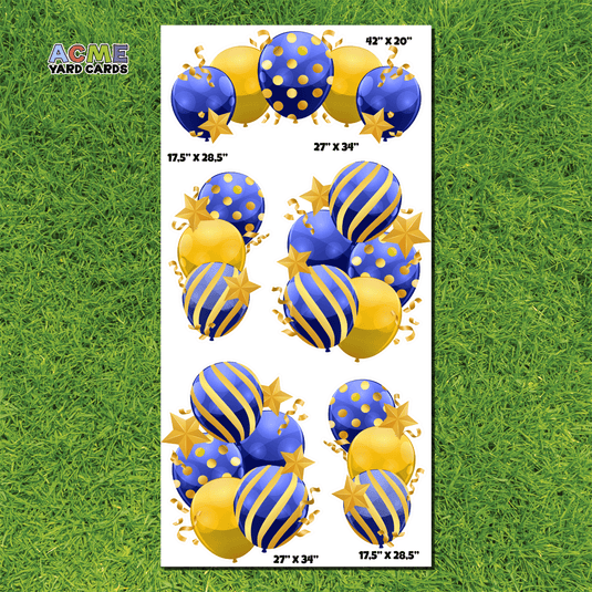 ACME Yard Cards Full Sheet - Balloons - Bundles Navy Blue