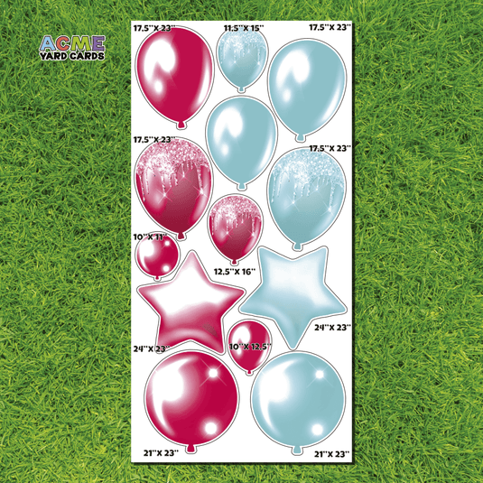 ACME Yard Cards Full Sheet - Balloons - Tik Tok Inspired