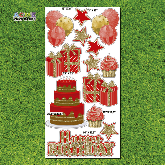 ACME Yard Cards Full Sheet - Birthday – Essentials in Red