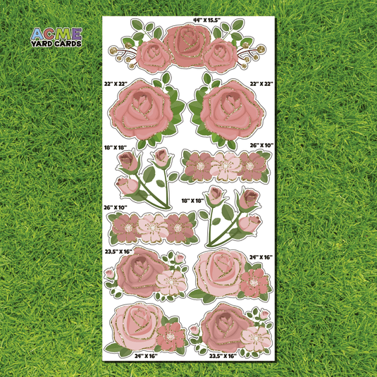 ACME Yard Cards Full Sheet - Flair – Flowers in Peaches and Cream