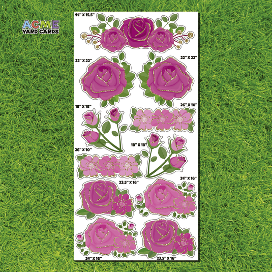 ACME Yard Cards Full Sheet - Flair – Flowers in Pink