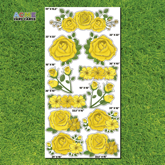 ACME Yard Cards Full Sheet - Flair – Flowers in Yellow