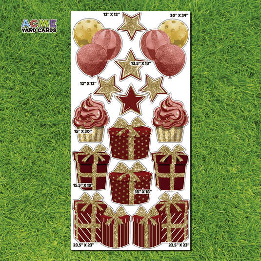 ACME Yard Cards Full Sheet - Flair – Gift Boxes in Maroon