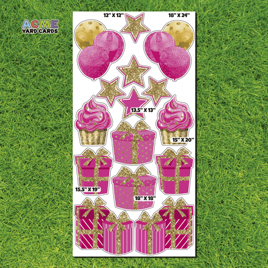 ACME Yard Cards Full Sheet - Flair – Gift Boxes in Pink