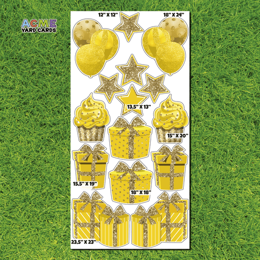 ACME Yard Cards Full Sheet - Flair – Gift Boxes in Yellow