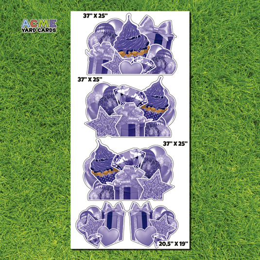 ACME Yard Cards Full Sheet - Flair - Jumbo Panels – Purple