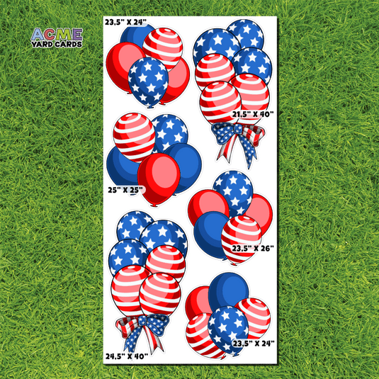 ACME Yard Cards Full Sheet - Flair – Welcome Home USA Balloons and Hearts