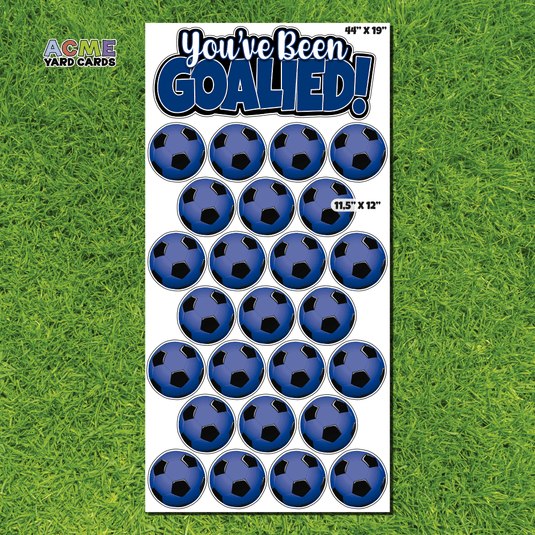 ACME Yard Cards Full Sheet - Sports – Soccer You've Been Goalied! – Blue