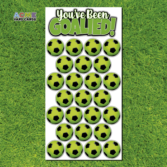 ACME Yard Cards Full Sheet - Sports – Soccer You've Been Goalied! – Green