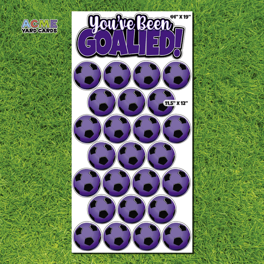 ACME Yard Cards Full Sheet - Sports – Soccer You've Been Goalied! – Purple