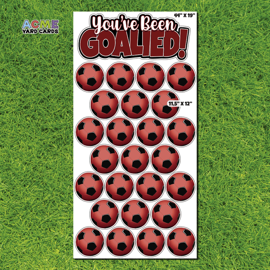 ACME Yard Cards Full Sheet - Sports – Soccer You've Been Goalied! – Red