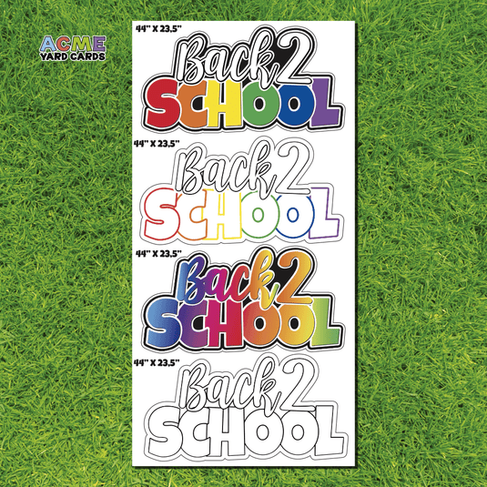 ACME Yard Cards Full Sheet - Theme – Back 2 School
