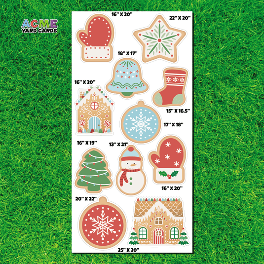 ACME Yard Cards Full Sheet - Theme - Christmas Cookies III
