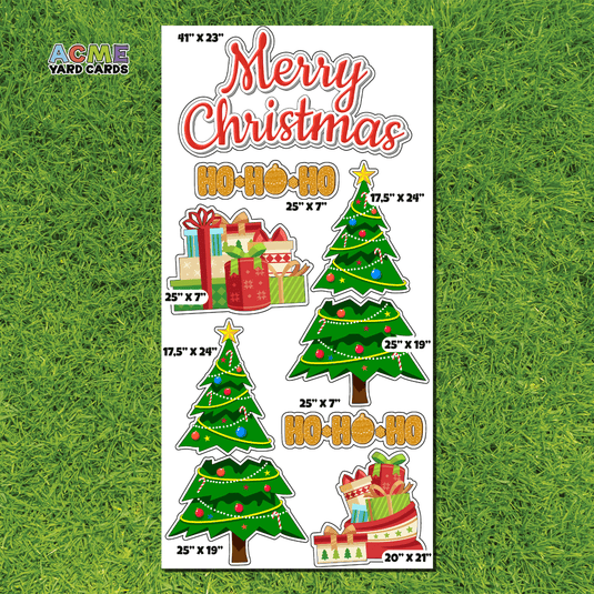 ACME Yard Cards Full Sheet - Theme – Christmas Gifts Trees