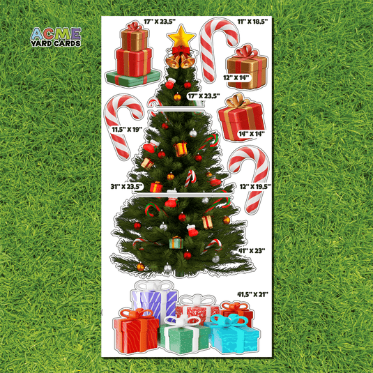 ACME Yard Cards Full Sheet - Theme – Christmas Twinkle Trees