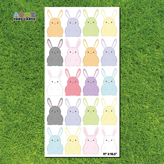 ACME Yard Cards Full Sheet - Theme – Colorful Easter Bunny Mascot