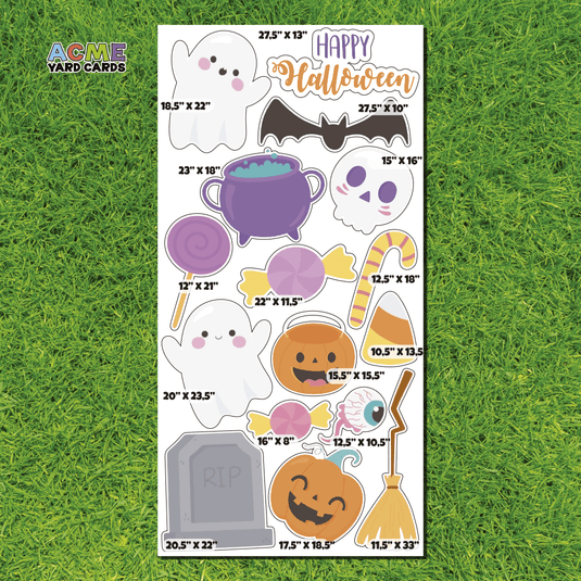 ACME Yard Cards Full Sheet - Theme – Cute Halloween