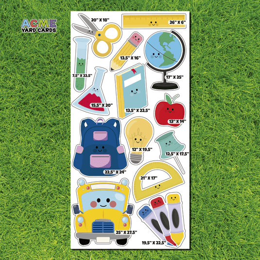 ACME Yard Cards Full Sheet - Theme – Cute School Supplies