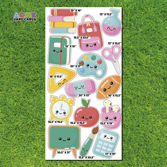 ACME Yard Cards Full Sheet - Theme – Cute School Supplies II