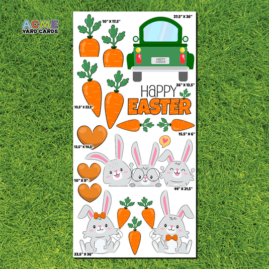ACME Yard Cards Full Sheet - Theme – Easter Carrot & Rabbit