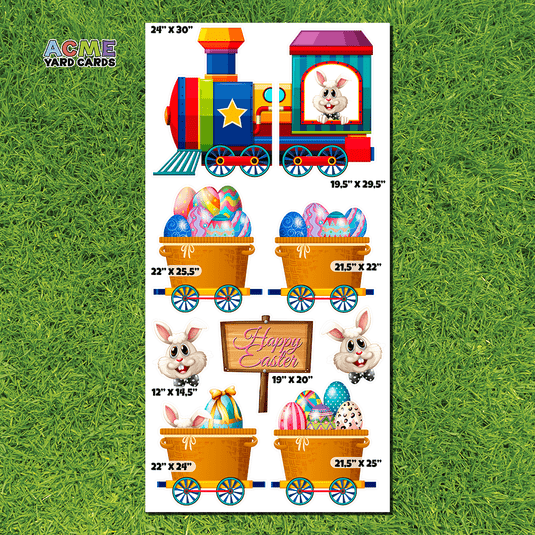 ACME Yard Cards Full Sheet - Theme – Easter Train