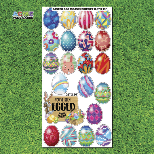 ACME Yard Cards Full Sheet - Theme - Easter You've Been Egged