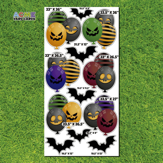 ACME Yard Cards Full Sheet - Theme – Halloween Balloons Bundles