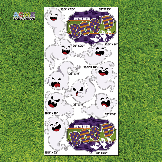 ACME Yard Cards Full Sheet - Theme – Halloween You've Been Boo'd