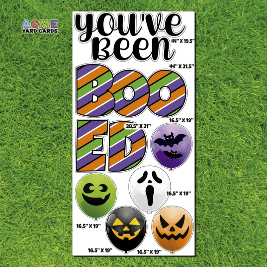 ACME Yard Cards Full Sheet - Theme – Halloween You've Been Boo'd Burst