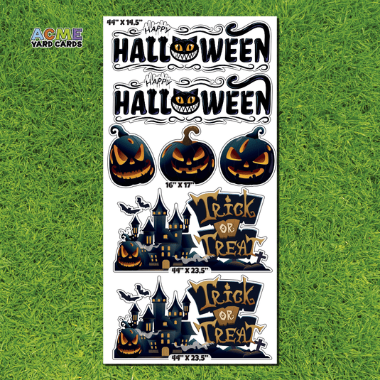 ACME Yard Cards Full Sheet - Theme – Happy Dark Halloween