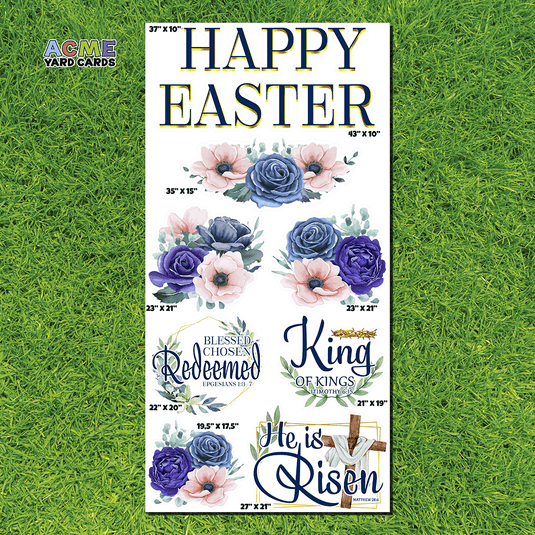 ACME Yard Cards Full Sheet - Theme – Happy Easter Cross – Garden Collection II