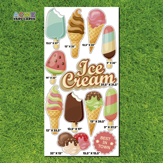 ACME Yard Cards Full Sheet - Theme – Ice Cream