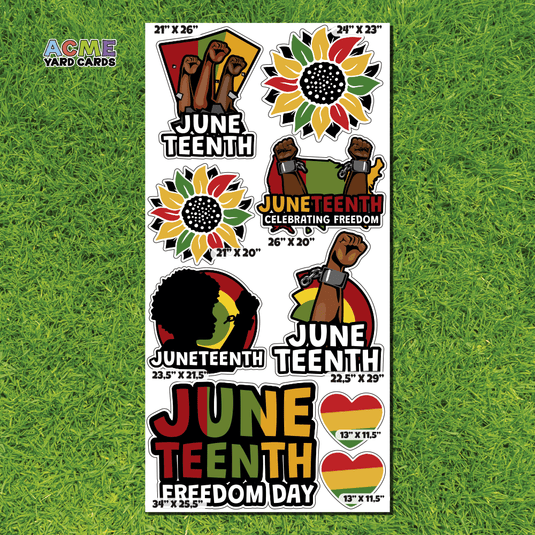 ACME Yard Cards Full Sheet - Theme - Juneteenth Freedom Day II