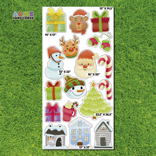ACME Yard Cards Full Sheet - Theme – Merry Christmas Items