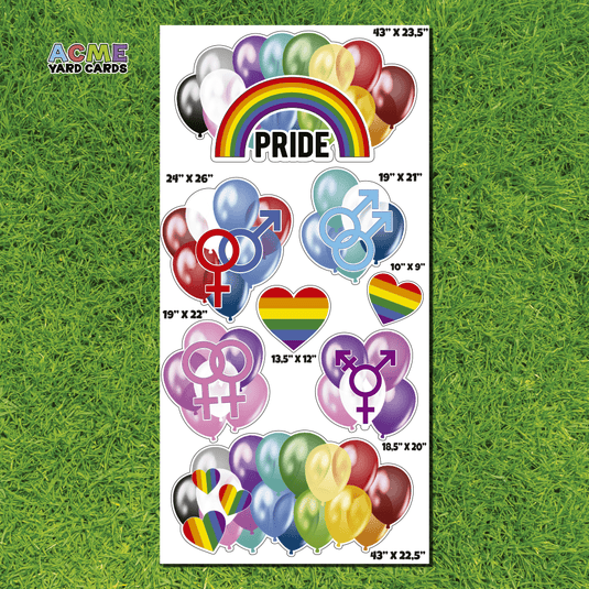 ACME Yard Cards Full Sheet - Theme - Pride II