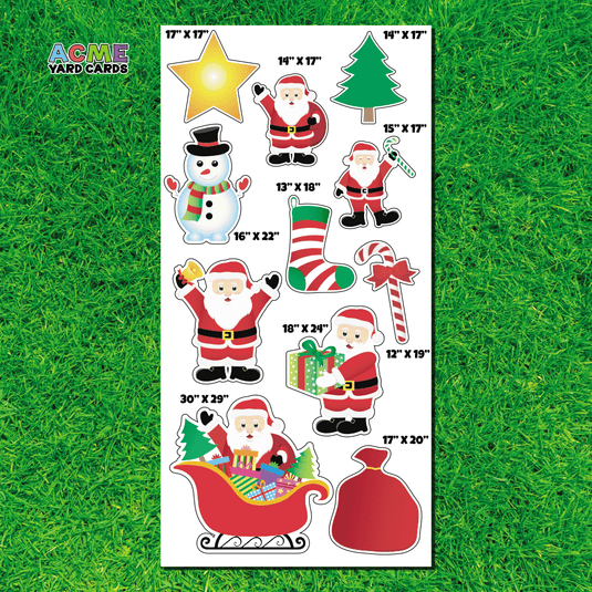 ACME Yard Cards Full Sheet - Theme - Santa Claus