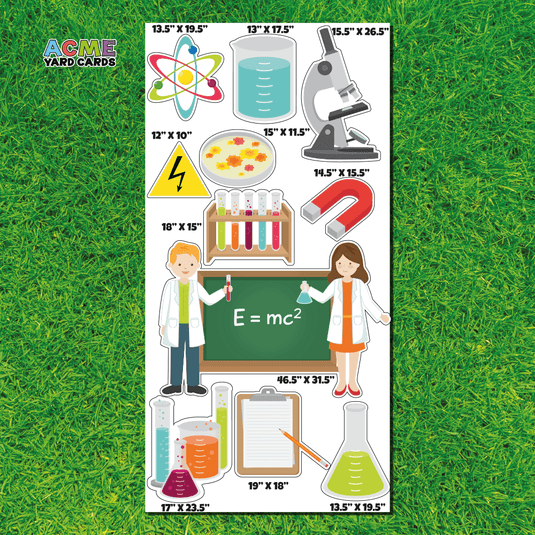 ACME Yard Cards Full Sheet - Theme - Science / Laboratory II