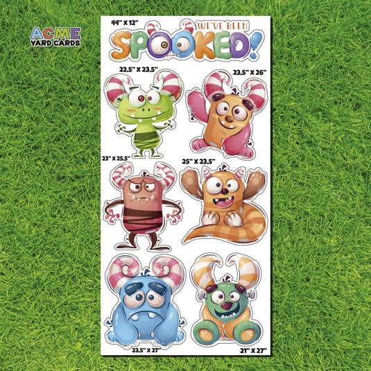 ACME Yard Cards Full Sheet - Theme – Spooked Monsters