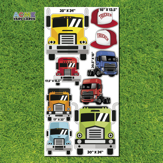 ACME Yard Cards Full Sheet - Theme – Truck Driving