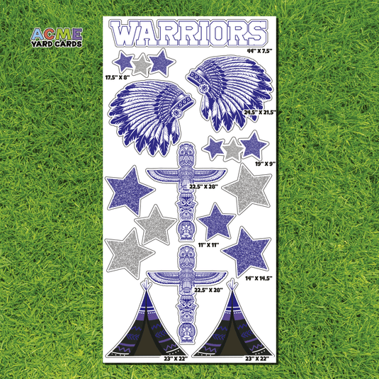 ACME Yard Cards Full Sheet - Theme – Warriors - Purple