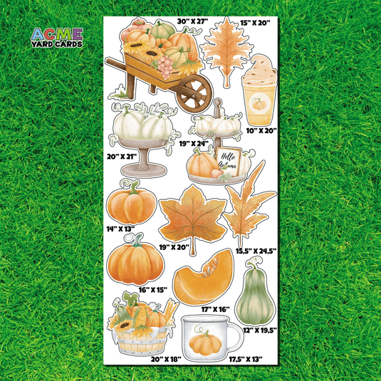 ACME Yard Cards Full Sheet - Theme - Watercolor Autumn