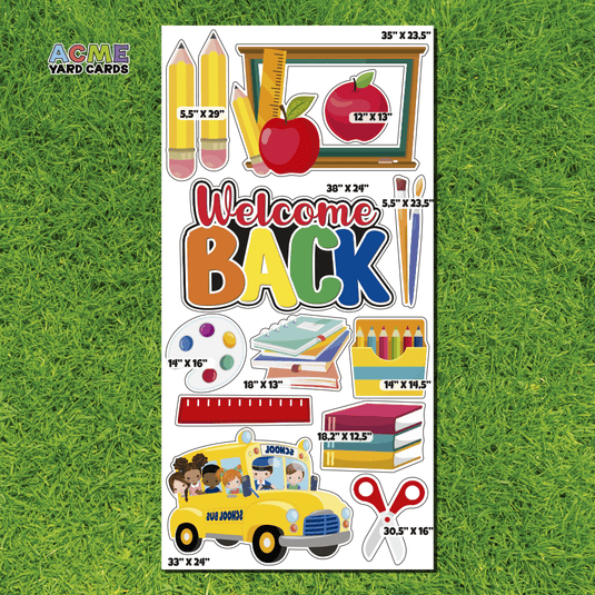 ACME Yard Cards Full Sheet - Theme – Welcome Back to School