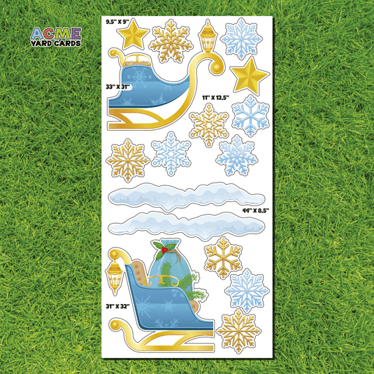 ACME Yard Cards Full Sheet - Theme – Winter Sleigh