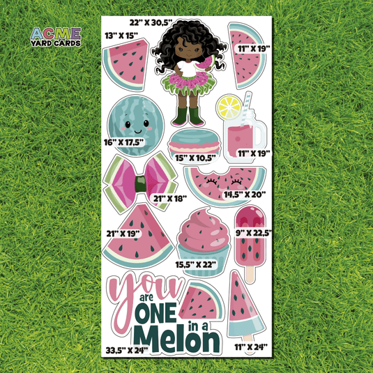 ACME Yard Cards Full Sheet - Theme – You are One in a Melon II – Mujka